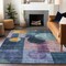 Homeroots 8' X 10' Blue Green And Copper Geometric Washable Indoor Outdoor Area Rug 604315 - alternate 9