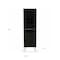Homeroots 71in Black Tall Bar Cabinet with Two Door Panels and Top Wine Glass Rack 473306 - alternate 5