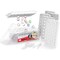 Emporio Kitchen Round Ice Cube Tray Set Pack of 2, BPA-Free, 33 Ice Balls per Tray, Lid & Tongs, White EMPICES32WH - alternate 1