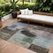 Homeroots 10' X 14' Brown Blue And Green Geometric Washable Indoor Outdoor Area Rug 604311 - alternate 1