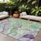 Homeroots 9' X 12' Green Abstract Washable Non Skid Indoor Outdoor Area Rug 559184 - alternate 1