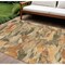 Homeroots 9' X 12' Copper And Orange Abstract Washable Indoor Outdoor Area Rug 609236 - alternate 1
