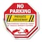Signmission No Parking Private Driveway Unautho, 4 inch X 4 inch, Vinyl Decal, 2PK OC-D-2PACK-4-86 - alternate 1