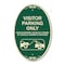 Signmission Parking Restriction Sign Visitor Parking Only, 12 In X 18 In Architectural, Heavy Gauge Aluminum A-OV-G-1218-23367 - alternate 1