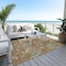 Homeroots 9' X 12' Copper Green And Beige Floral Washable Indoor Outdoor Area Rug 605281 - alternate 9