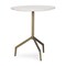 Homeroots 20" White and Gold Stone and Iron Oval End Table 605392 - alternate 5