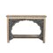 Homeroots 56" Natural and Black Solid Wood Distressed Console Table With Shelf 565173 - alternate 9