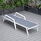 Leisuremod Marlin Patio Chaise Lounge Chair with Armrests in White Aluminum Frame, Dark Grey MLAW-77DGR - alternate 10