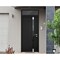 Vdomdoors Steel Door Cynex 6777 Black Transom Window Stainless Inserts Single Modern Painted-W32xH80+16-Left CYNEX6777EXD-BLK-W32 x H80+16-Left-hand Inswing - alternate 6