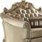 Homeroots 67in Bone And Gold Faux Leather Loveseat and Toss Pillows 515704 - alternate 5