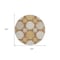 Homeroots 8' Brown Beige And Ivory Round Geometric Washable Indoor Outdoor Area Rug 593620 - alternate 5