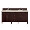 James Martin Vanities Brittany 72" Double Vanity, Burnished Mahogany, w/ 3 CM Tajnar Eclos Top 650-V72-BNM-3TJR - alternate 1