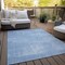 Homeroots 8' X 10' Navy Blue And Sky Blue Abstract Washable Indoor Outdoor Area Rug 588771 - alternate 9