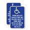 Signmission Parking with D.M.V Disabled Permit Only Violators Subje, 18'' X 24'', Heavy Gauge Aluminum, 2PK A-1824-2PACK-23342 - alternate 1