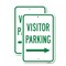 Signmission Visitor Parking With Right Arrow, 18'' X 24'' 2 Signs, Heavy Gauge Aluminum, 2PK A-1824-2PACK-24690 - alternate 1