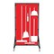 5S Supplies Housekeeping Shadow Board Broom Station V3, Red / White Shadows, Kit, No Text HSB-V3-RED/WHITE-KIT-NO TEXT - alternate 1