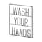 Homeroots Wash Your Hands Sign 20" X 17" Black Wash Your Hands Metal Wall Decor 608990 - alternate 1
