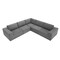 Homeroots 116" Gray Fabric Modular Sleeper Sofa 568296 - alternate 16