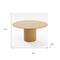 Homeroots 60" Brown Solid Wood Pedestal Base Round Top Dining Table 720993 - alternate 4