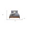 Homeroots Brown and Gray Solid Wood And Linen California King Bed Frame 524795 - alternate 6