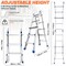 Wrightmaster 6 in 1 Multi Position 14 ft. Reach Aluminum Adjustable Multi-Position Ladder, 330 lb. Load Capacity ZROXGR-1.56m - alternate 9