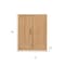 Homeroots 31in Natural Wood Corner Accent Cabinet With Two Doors 719676 - alternate 4