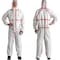 3M Disposable Coverall, Knit Cuffs & Attached Hood, White/Red, L, 4565-BLK-L, 25/Case 7000109047 - alternate 9