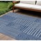 Homeroots 9' X 12' Navy Blue And Ivory Geometric Washable Indoor Outdoor Area Rug 596954 - alternate 1