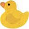 Homeroots 25" Yellow Cotton Rubber Duckie Youthful Bath Rug 635394 - alternate 1