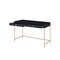 Homeroots 47" Black and Gold Writing Desk With Two Drawers 491490 - alternate 6