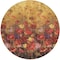 Homeroots 8' Gold Red And Brown Round Floral Washable Indoor Outdoor Area Rug 597059 - alternate 7