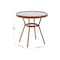 Flash Furniture Lourdes French Bistro 31.5in. Tbl, White and Navy PE Rattan, Glass Top, Bamboo Print Aluminum Frame SDA-AD641012-80-WHNVY-NAT-GG - alternate 10