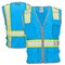 Dome75 Hi-Vis Safety Vest 4X/5X Class Non-ANSI/Enhanced Visibility , Zipper 6 Pockets, 2 Mic Tab DV2183 - alternate 6