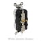 Leviton Straight Blade Receptacle, 5-20R, 20 A, 125V AC, Flush Mount, Self-Grounded M8300-ILT - alternate 5
