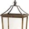 Homeroots Set of Two Brown Distressed Geometric Wood And Metal Floor Lantern Candle Holders, 2PK 517614 - alternate 4