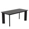 Homeroots 66" Black Solid Wood Dining Table 712222 - alternate 1