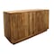 Homeroots 72in Natural Distressed Solid Wood Carved Geometric Sideboard with Four Doors 488643 - alternate 6