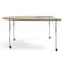 Flash Furniture Commercial Adjustable Height Horseshoe Activity Table - Locking Casters-LT NAT XU-A6066-HRSE-LTNAT-T-A-CAS-GG - alternate 10