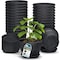 Lifemaster 10-Inch Whiskey Barrel Planters, Durable Plastic Pots with Drainage and Saucer, 25PK LMPBP25BLK - alternate 1