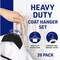 Lifemaster Wooden Hanger Set, Non-Slip, 360 Deg Swivel Hook, Space-Saving, Black, 20PK LMWD20BK - alternate 9