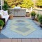 Homeroots 5' X 8' Denim Blue Gray And Brown Geometric Washable Indoor Outdoor Area Rug 631904 - alternate 7