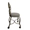 Homeroots 18in Cream and Brass Microfiber and Metal Upholstered Round Bench 733247 - alternate 9