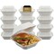 Eco Harmony Products Bagasse Hinged Food Storage Container, PFAS-Free, White, 6" x 6", 500PK 804606 - alternate 1