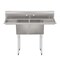 Koolmore 2 Compartment Stainless Steel NSF Commercial Kitchen Prep & Utility Sink with 2 Drainboards SB141611-12B3 - alternate 9