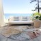 Homeroots 8' Terra Cotta Copper And Beige Round Floral Washable Indoor Outdoor Area Rug 588536 - alternate 7