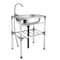 Wrightmaster 20.9 in. x 13.8 in. Freestanding Stainless Steel 1-Compartment Commercial Kitchen Sink with Faucet ZOR-sink-53 - alternate 1