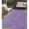 Homeroots 5' X 8' Purple And Gray Medallion Washable Indoor Outdoor Area Rug 616293 - alternate 1
