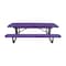Leisure Craft 8' Standard Picnic Table, Perforated Metal, Portable, Purple T8XPP-PERF-PURPLE - alternate 1