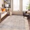 World Rug Gallery Blue Washable Rug - Traditional Pattern, Flat Pile for Living Room or Office 5 ft x 7 ft WR173BLUE5X7 - alternate 1
