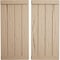 Ekena Millwork Rustic Four Board Joined Board-n-Batten Hand Hewn Faux Wood Shutters w/End Batten, 22W x 78H, PR SHUBJE22X78HHPR - alternate 1